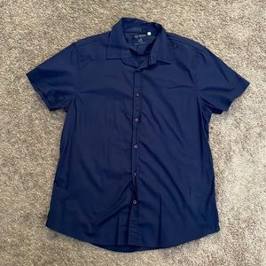Guess Men's Navy Casual Button Down Shirt